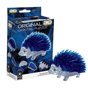 Bepuzzled Original 3D Crystal Puzzle HEDGEHOG Design 55 Translucent Pieces NIBox